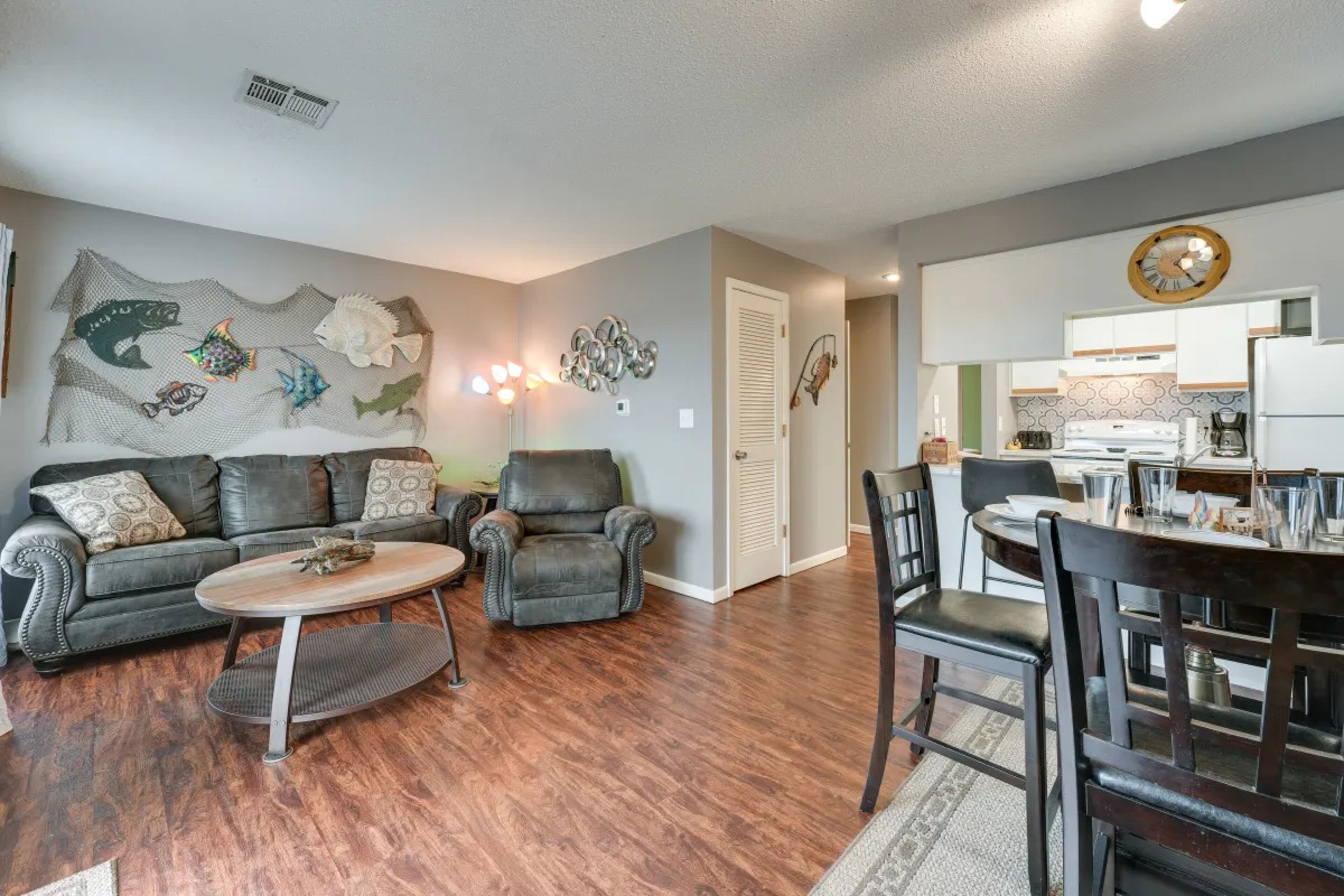 Pointe Royale condo with resort amenities, water views, open layout, W/D, & AC