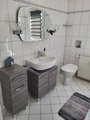 Shower, hair dryer, towels - Holiday flat B 40 / Wasgaublick (Pirmasens)