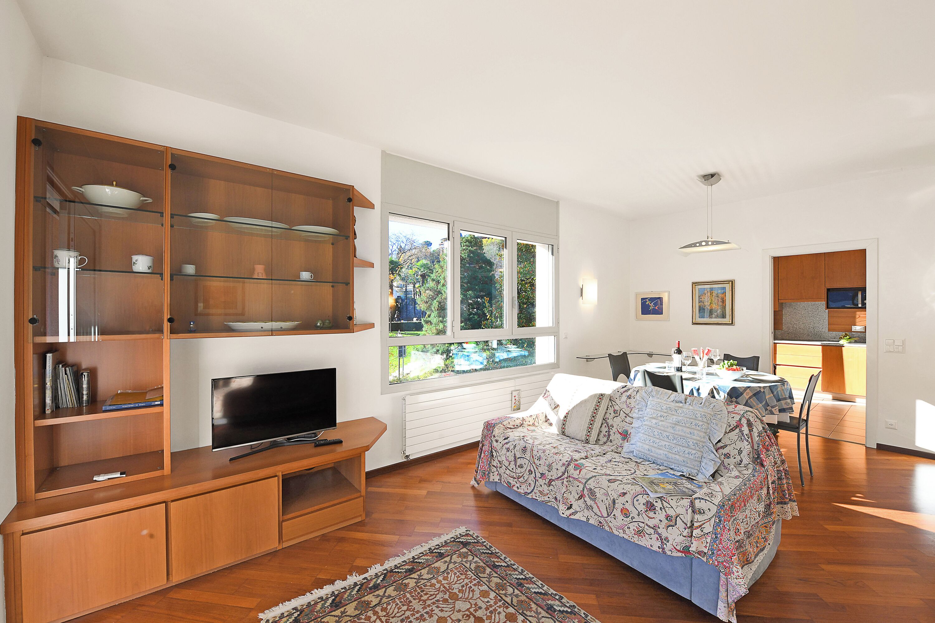 Standard Apartment, Multiple Bedrooms, 2 Bathrooms (Sweet Lake View Lugano) | Living area | 21-inch flat-screen TV with digital channels, TV