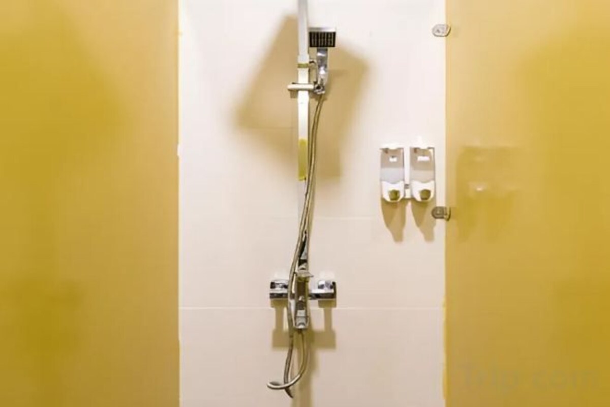 Shower, free toiletries, hair dryer, soap