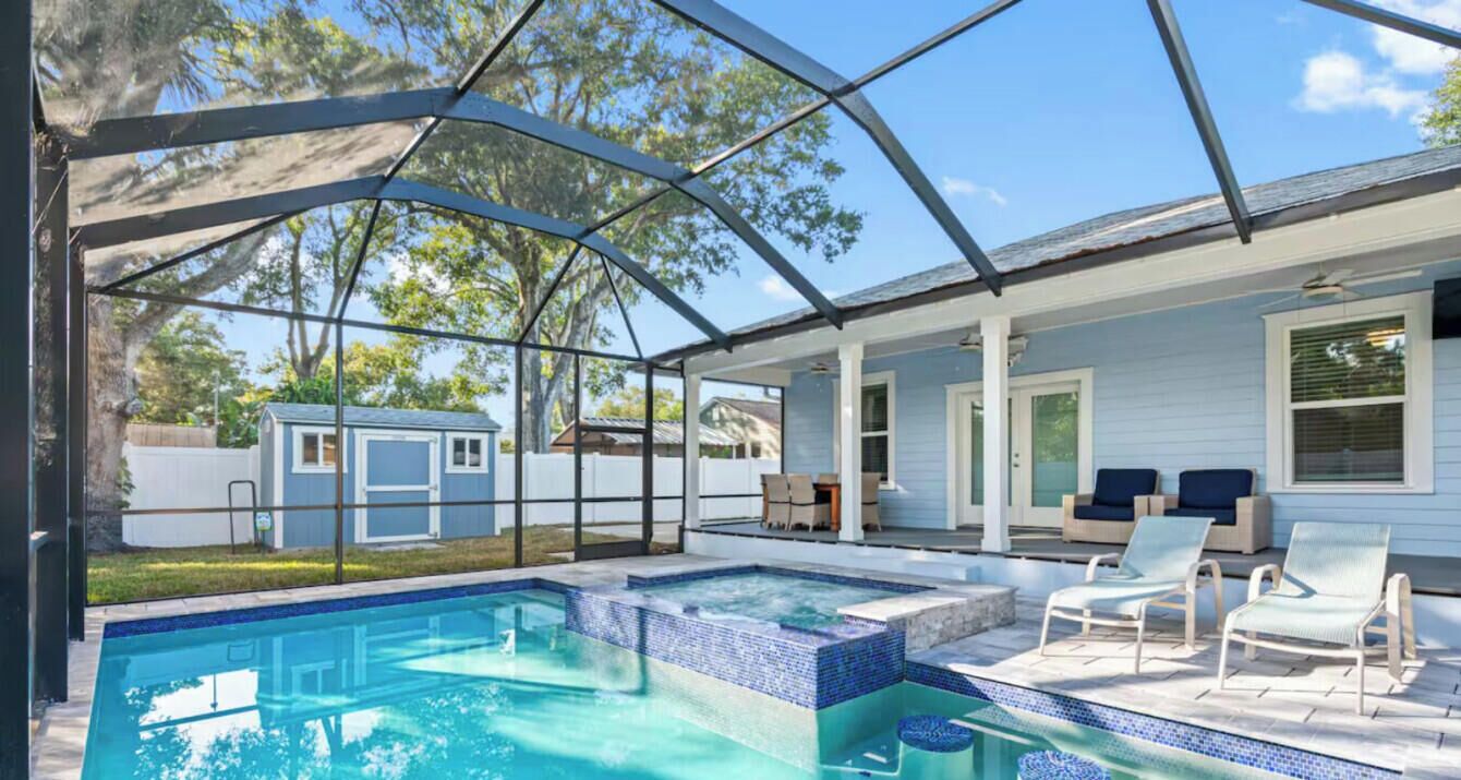 A heated pool