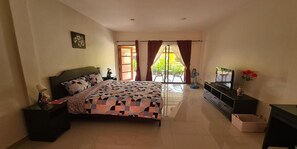 バンガロー パティオ | 1 室のベッドルーム、デスク、WiFi (無料)、ベッドシーツ