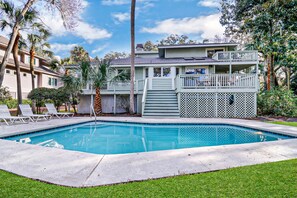 Pool - 4 Bedroom Near Ocean Palmetto Dunes Home w/ a Private Pool FREE Seasonal Heat (Hilton Head Island)
