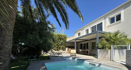 Sète, Jolie villa avec piscine à 5 mn des plages