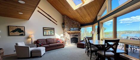 TV, fireplace, video games, offices