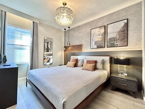 8 bedrooms, iron/ironing board, travel crib, free WiFi