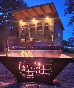 Property grounds - Bourbon Barrel Cabin A.  There are 2 Cabins A & B.  (Frankfort)