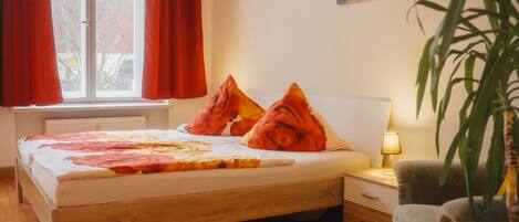 2 soveværelser, sengetøj