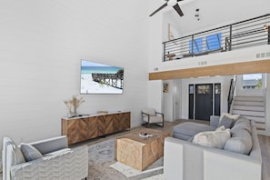 Smart TV, fireplace, DVD player - 3BR Waterfront Modern Home with Canal Views, Pool + Golf Cart | Casa Palmas (Destin)