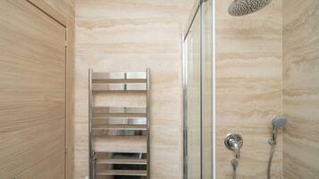 Villa (Three Bedroom Villa with Terrace) | Bathroom | Shower, towels