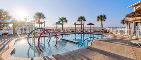 A heated pool