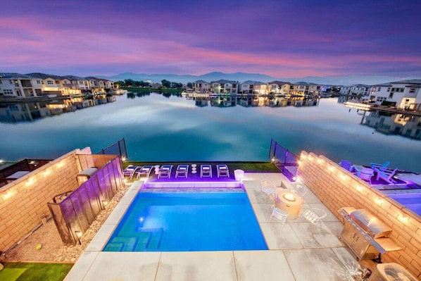 A heated pool