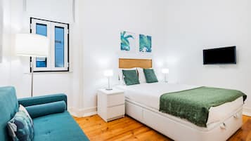 Double Room, 1 Double Bed with Sofa bed, Shared Bathroom