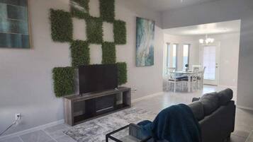 Smart TV y chimenea