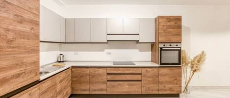 Fridge, oven, stovetop, high chair