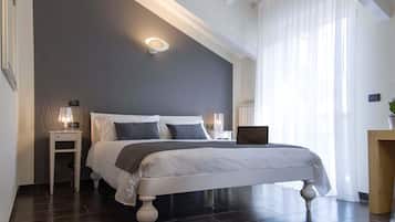 Superior-Doppelzimmer | Hochwertige Bettwaren, Daunenbettdecken, Pillowtop-Betten, Zimmersafe