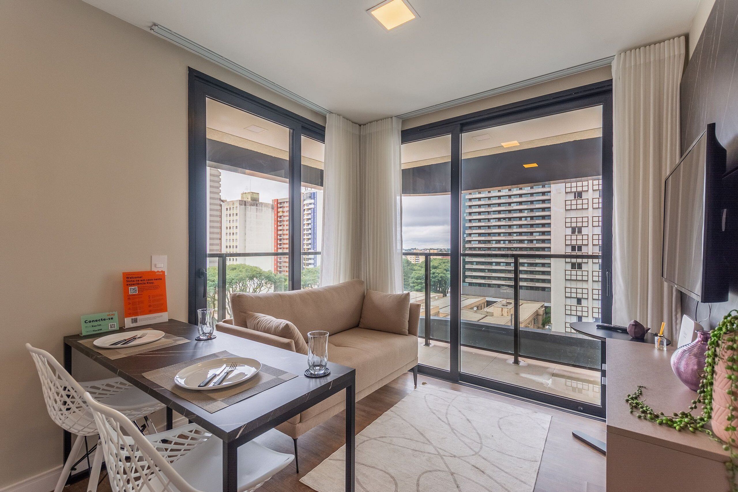 Classic Apartment, Balcony | Living area | 43-inch Smart TV with digital channels