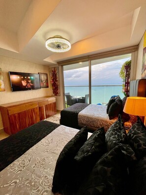 2 bedrooms, iron/ironing board, free WiFi, bed sheets - Maravilloso Apartamento con Jacuzzi Frente al Mar, Piso 35 (Cartagena de Indias)