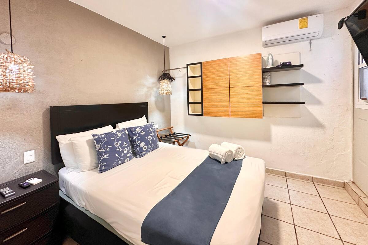 Familie appartement | 1 slaapkamer, een kluis op de kamer, een strijkplank/strijkijzer