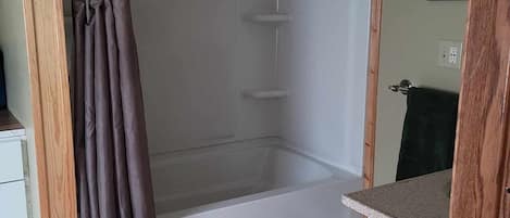 Hair dryer, towels, toilet paper
