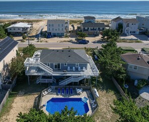 Exterior - *NEW* Blue Ocean- Steps to Beach, Private Pool, Slps 16 (Virginia Beach)