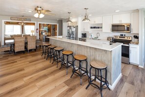 Fridge, microwave, dishwasher, coffee/tea maker - Dancing in the Moonlight-Tiki Bar- Pool- Ocean Views & Easy Access to Beach (Virginia Beach)