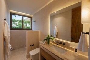 Hair dryer, towels