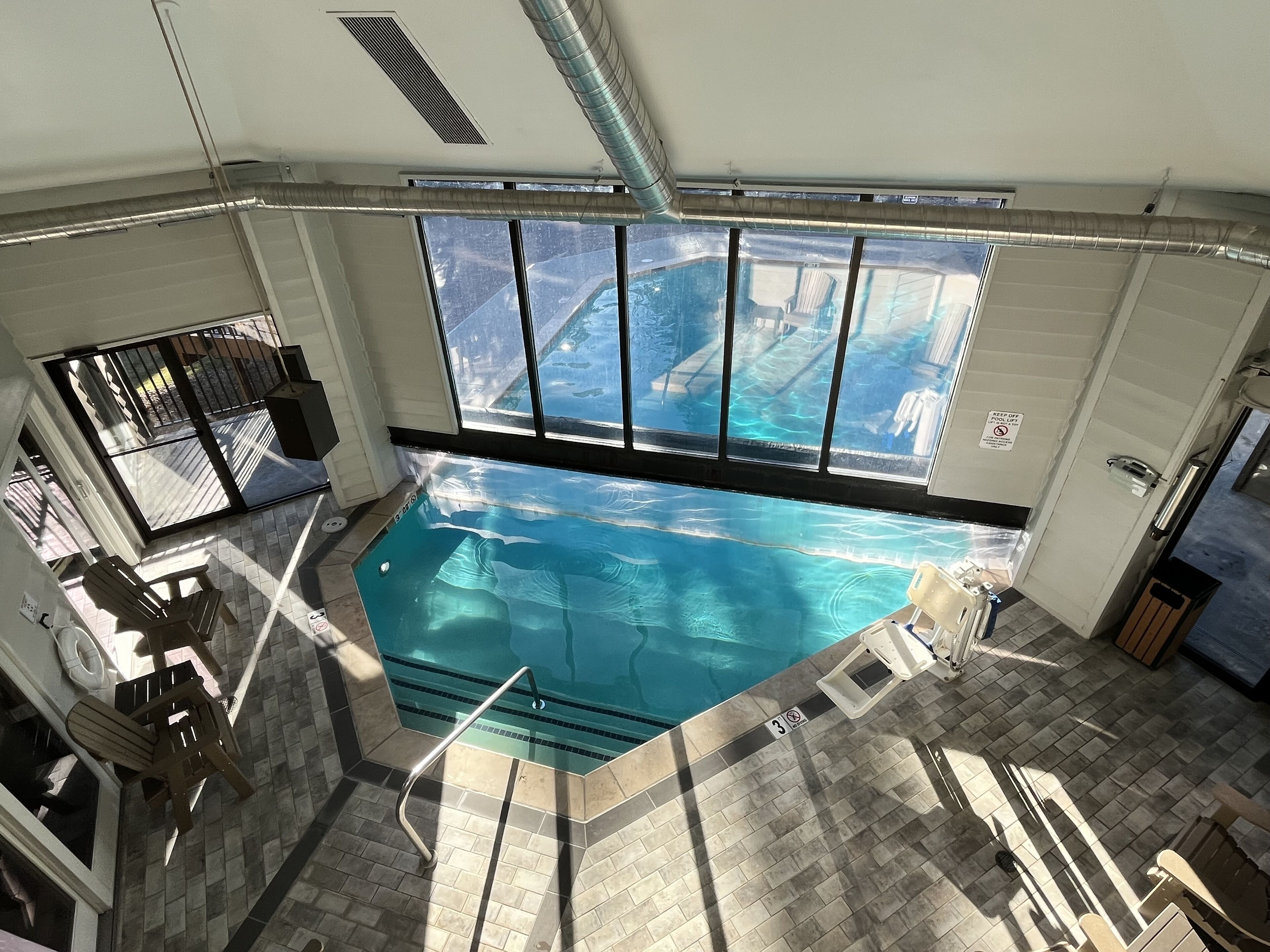 Indoor pool, outdoor pool