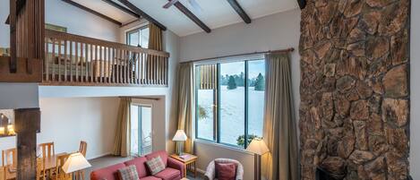 TV, fireplace, DVD player