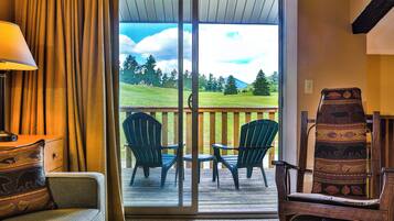 Smart TV, fireplace, DVD player, books