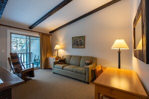 TV connectée, cheminée, lecteur de DVD, livres