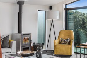 Deluxe-Haus | Wohnbereich | Kamin