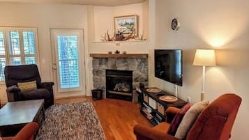 TV, fireplace, DVD player