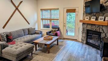 TV, fireplace, DVD player