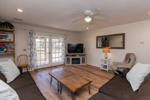TV, fireplace, ping pong