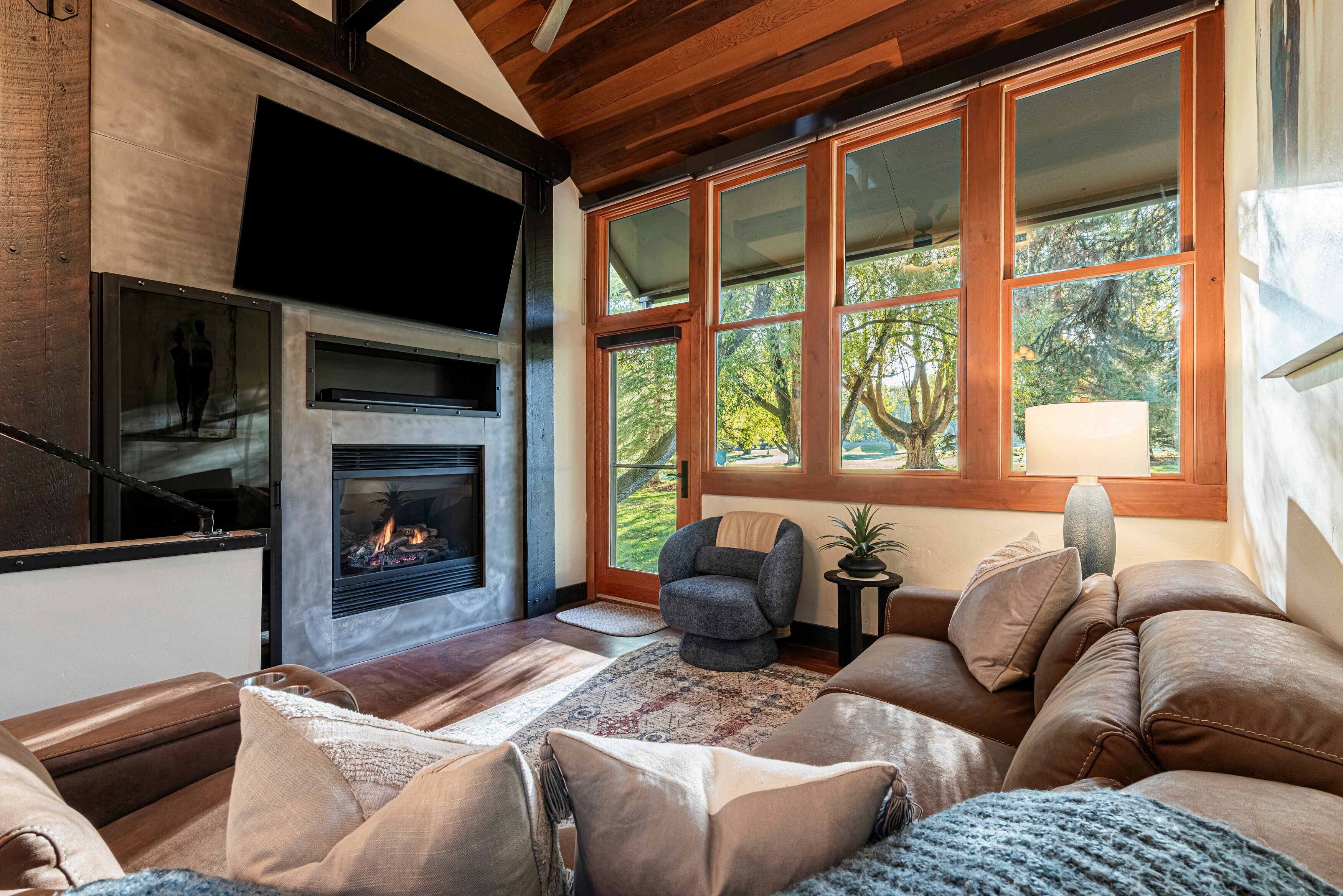 Télévision, cheminée