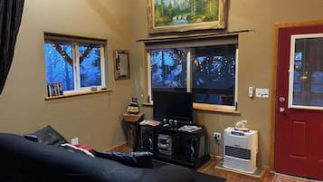TV, DVD player, stereo