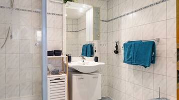 Dusche, Haartrockner, Handtücher