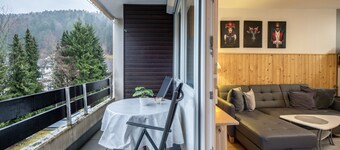 Studio 'Ferienwohnung mit Charme II' avec terrasse privée, balcon et Wi-Fi