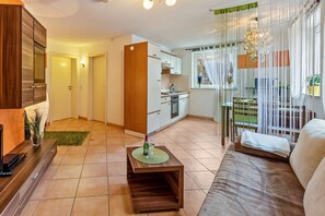 TV, DVD player, stereo - Apartment "Im Holzhaus" with Private Terrace & Wi-Fi (Donaueschingen)