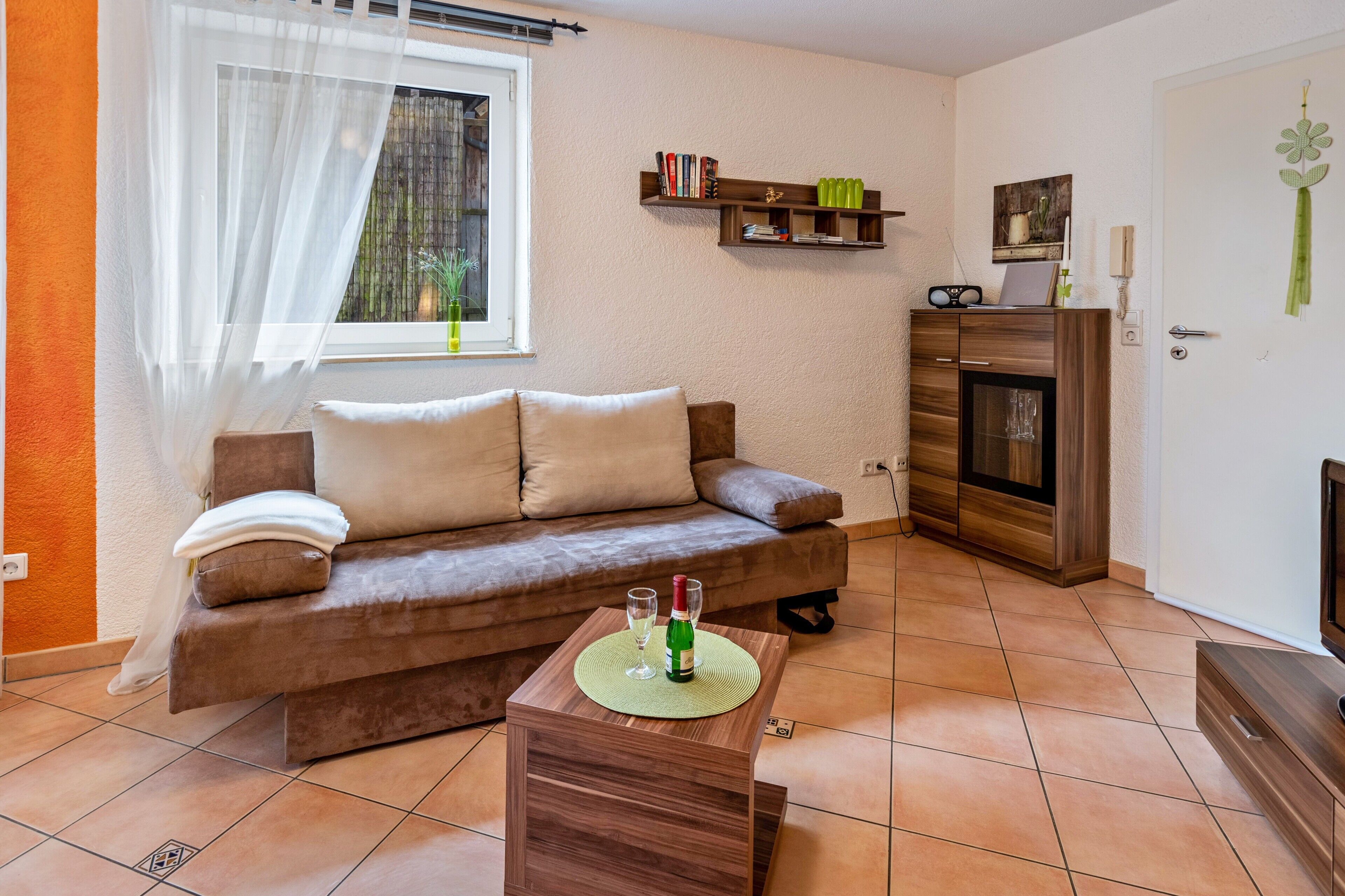 TV, DVD player, stereo