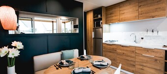 luxe chalet near a sandy beach on the Wadden Sea