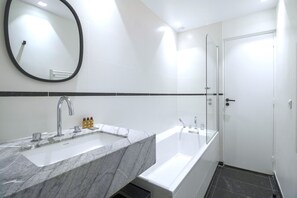 Hair dryer, towels