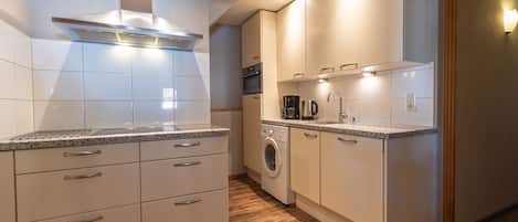 Fridge, oven, stovetop, dishwasher