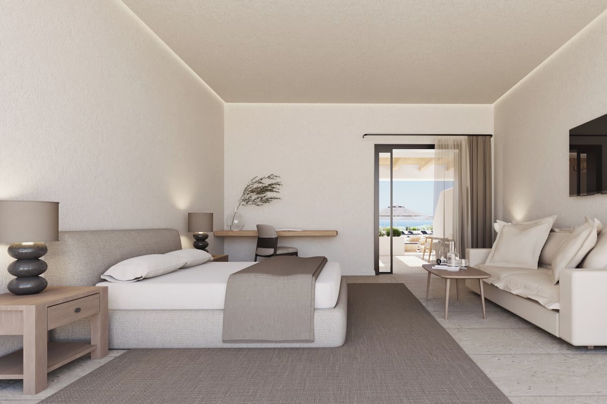 2 habitaciones, ropa de cama de alta calidad y minibar