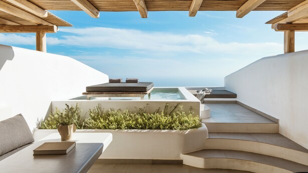Superior Suite with sea view and heated plunge pool | Terrasse/patio