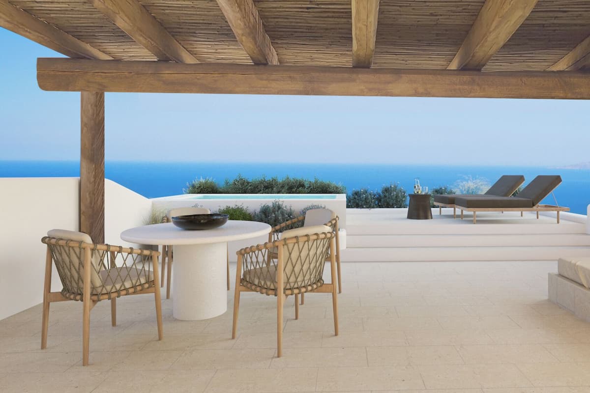 Under the Stars Suite, Sea View, Heated Plunge Pool | Terrace/patio
