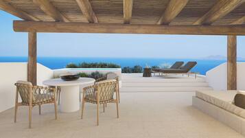 Under the Stars Suite, Sea View, Heated Plunge Pool | Terrace/patio