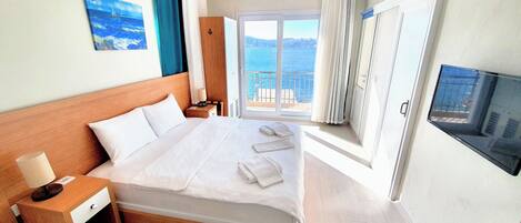 Deluxe-Zimmer, Balkon, Meerblick | Aussenbereich