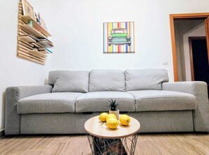 Smart TV, table football, books, stereo